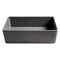 Alfi Brand Gray Matte Smooth Apron 33" x 18" Single Bowl Fireclay Farm Sink ABF3318S-GM - alternate 2